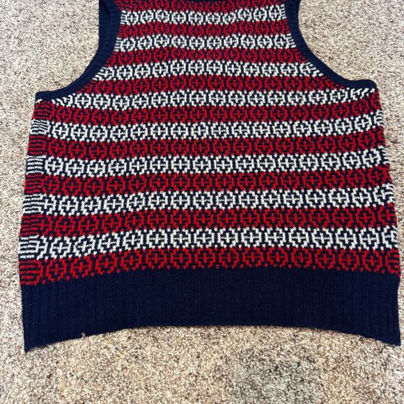 EUC VTG 50s/60s Fair Isle Sweater Vest I Magnin Shetland Wool Preppy Sz 44 - Picture 12 of 14